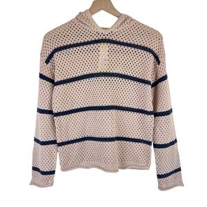 NWT Stitch Fix Love Ellie Girls Beige Striped Pullover Sweater